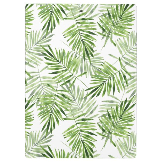 Groene palmbladeren | Monogram Klembord (Achterkant)