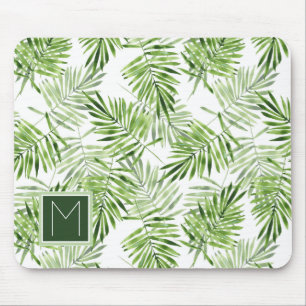 Groene palmbladeren   Monogram Muismat