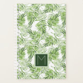 Groene palmbladeren | Monogram Planner (Voorkant)