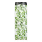 Groene palmbladeren | Monogram Thermosbeker (Achterkant)