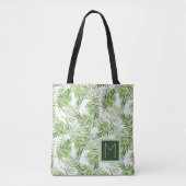 Groene palmbladeren | Monogram Tote Bag (Voorkant)