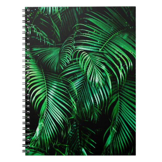 Groene palmbladeren notitieboek (Voorkant)
