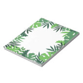 Groene palmbladeren, oerwoud groen bladgroen notitieblok (Linkerzijde)