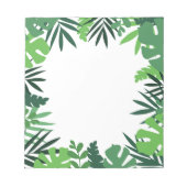 Groene palmbladeren, oerwoud groen bladgroen notitieblok (Voorkant)