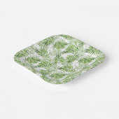 Groene palmbladeren papieren bordje (Gebogen)