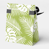 Groene palmbladeren regenwoudpatroonbruiloft bedankdoosjes (Achterkant)