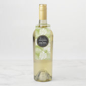Groene palmbladeren regenwoudpatroonbruiloft flessenhanger (Op fles)