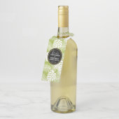 Groene palmbladeren regenwoudpatroonbruiloft flessenhanger (Schuin)