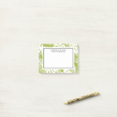 Groene palmbladeren regenwoudpatroonbruiloft post-it® notes (Op bureau)