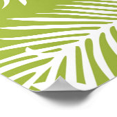 Groene palmbladeren regenwoudpatroonbruiloft poster (Hoek)