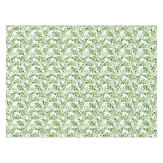 Groene palmbladeren tafelkleed (Voorkant (Horizontaal))