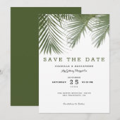 Groene palmbomen kaart (Voorkant / Achterkant)