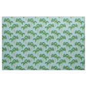 Groene palmbomen op Turquoise Stof (Fat Quarter)