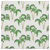 Groene palmbomen op wit stof (Swatch)