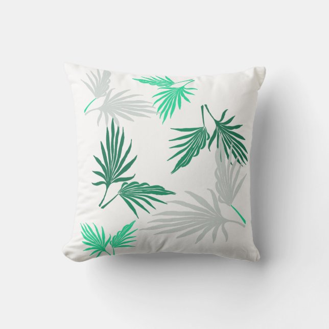 Groene Palmboom Bladeren Natuur Kussensloop Kussen (Voorkant)