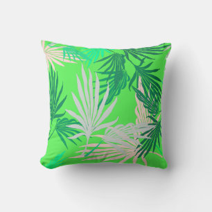 Groene Palmboom Bladeren Natuur Worp Kussen