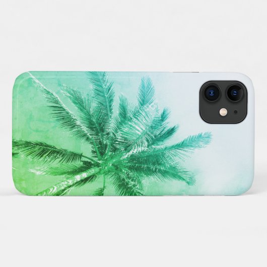 Groene palmboom Case-Mate iPhone case (Achterkant (horizontaal))