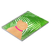 Groene Palmboom Eiland Gele Hond  Notitieboek (Linkerzijde)