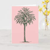 Groene palmboom kaart (Gele Bloem)