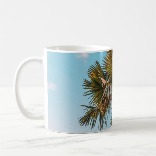 Groene palmboom koffiemok (Links)