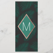 Groene palmboom laat zwarte Roos goudbruiloft over Programmakaart (Achterkant)