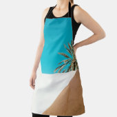 Groene palmboom onder blauwe hemel 's ochtends schort (Insitu)