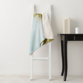 Groene palmboom onder blauwe hemel sherpa deken (In situ)