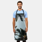 Groene palmboom onder witte hemel in de ochtend schort (Gedragen)