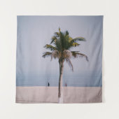 Groene palmboom op de kust wandkleed (Voorkant)