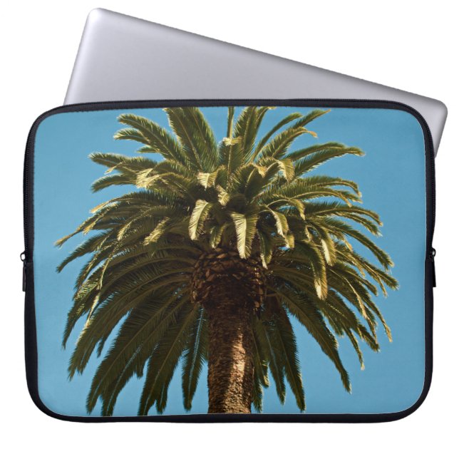 Groene palmboom overdag laptop sleeve (Voorkant)