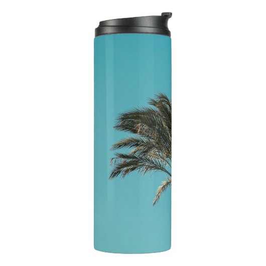 Groene palmboom thermosbeker (Gedraaid links)