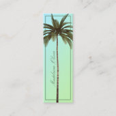  groene palmboom Tropisch Elegant Mini Visitekaartje (Voorkant)