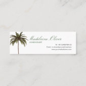  groene palmboom Tropisch Elegant Mini Visitekaartje (Achterkant)