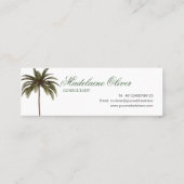  groene palmboom Tropisch Elegant Mini Visitekaartje (Achterkant)