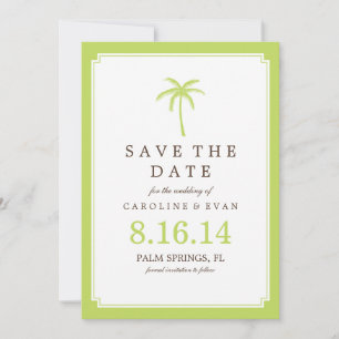 Groene palmboom Weddenschap Sparen de Datum Save The Date