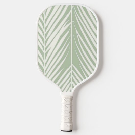 Groene palmen en  monogram pickleball paddle (Achterkant)