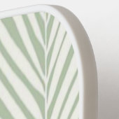Groene palmen en monogram pickleball paddle (Links Detail)