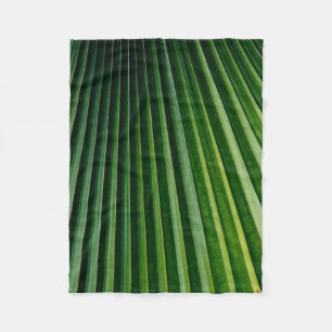 Groene palmoverbladeren fleece deken