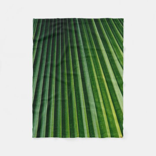 Groene palmoverbladeren fleece deken (Voorkant)