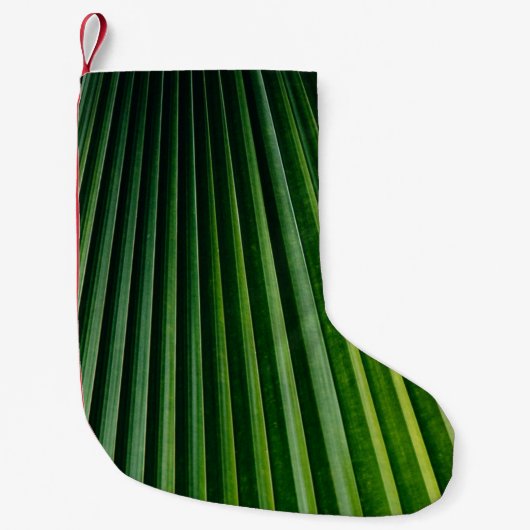 Groene palmoverbladeren kleine kerstsok (Voorkant)