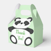 Groene Panda Beer Baby Shower Bedankdoosjes (Achterkant)
