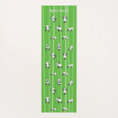 Groene Panda Yoga Mat Naam op beide zijden aangepa (Achterkant)