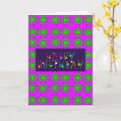 GROENE PAPAVERS VERJAARDAG KAART (Gele Bloem)