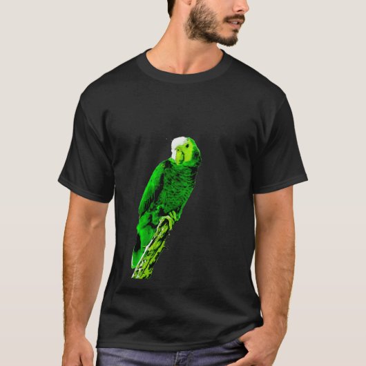 Groene Papegaai 6537 T-shirt (Voorkant)