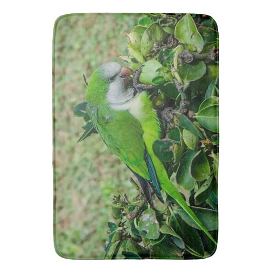 Groene papegaai badmat (Voorkant Verticaal)