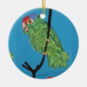 groene papegaai en mermaïde ornament (Voorkant)