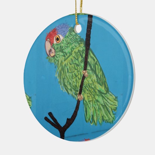 groene papegaai en mermaïde ornament (Links)