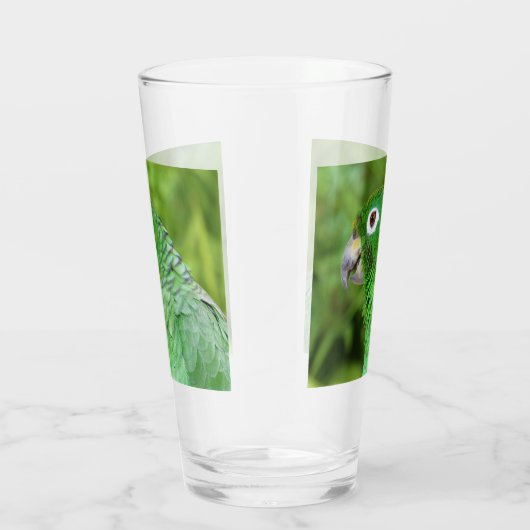Groene papegaai - Glass Glas (Rechts)