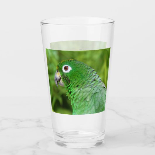Groene papegaai - Glass Glas (Voorkant)