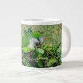 Groene papegaai grote koffiekop (Voorkant rechts)